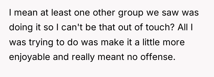 I mean at least one other group we saw was...