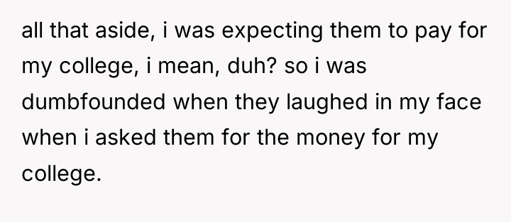 all that aside, i was expecting them to pay for...
