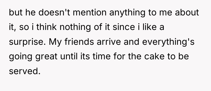 but he doesn't mention anything to me about it, so...