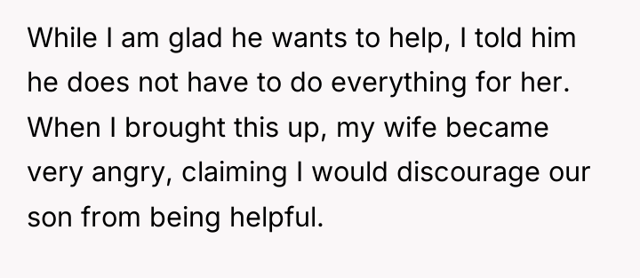 While I am glad he wants to help, I told...