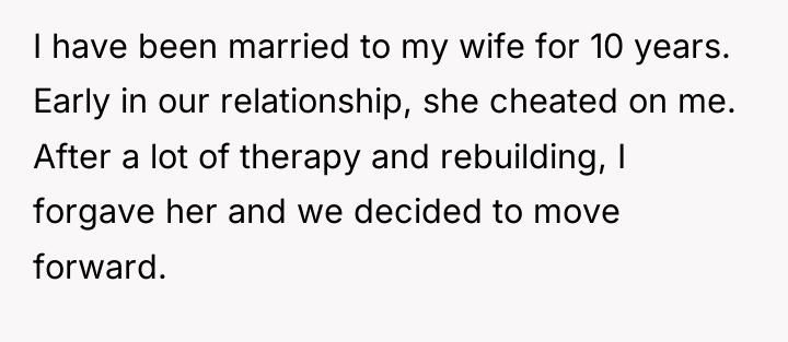 I have been married to my wife for 10 years....