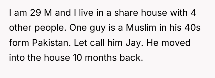 I am 29 M and I live in a share...