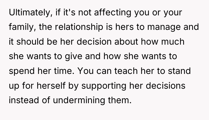 Ultimately, if it's not affecting you or your family, the...