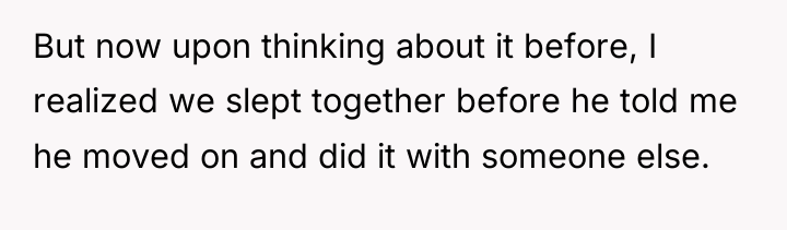 But now upon thinking about it before, I realized we...