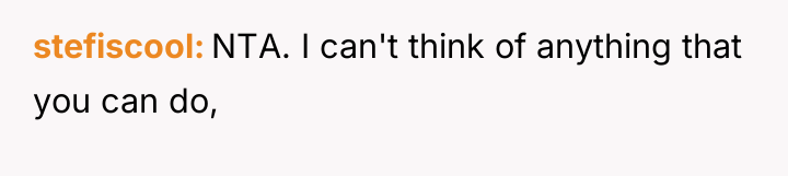 stefiscool NTA. I can't think of anything that you can...