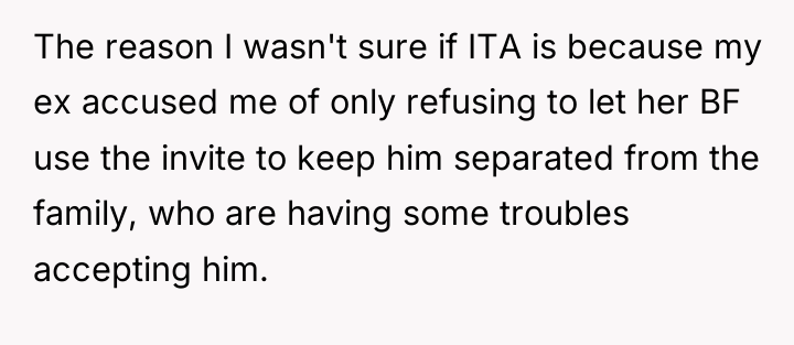 The reason I wasn't sure if ITA is because my...
