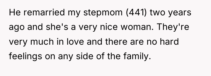 He remarried my stepmom (441) two years ago and she's...