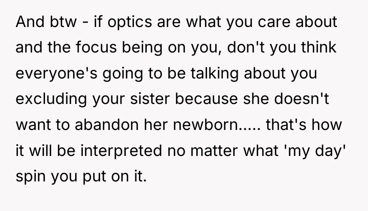 And btw - if optics are what you care about...