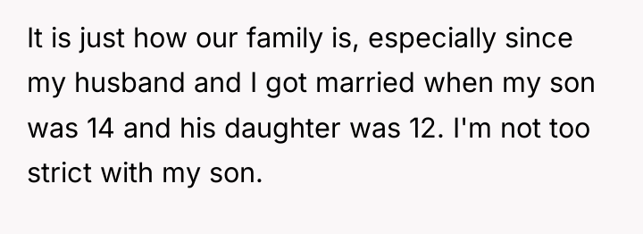 It is just how our family is, especially since my...