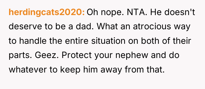 herdingcats2020 Oh nope. NTA. He doesn't deserve to be a...