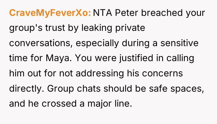 CraveMyFeverXo NTA Peter breached your group's trust by leaking private...