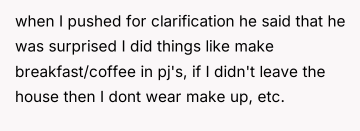 when I pushed for clarification he said that he was...