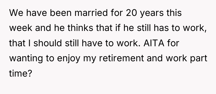 We have been married for 20 years this week and...