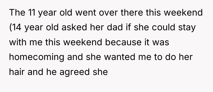 The 11 year old went over there this weekend (14...
