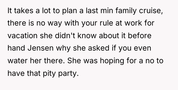 It takes a lot to plan a last min family...