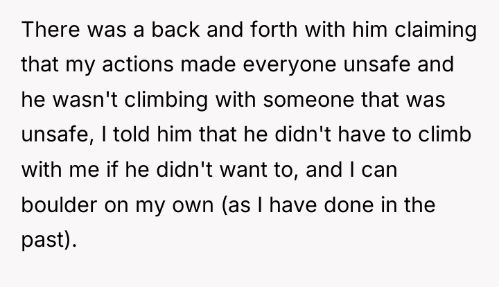 There was a back and forth with him claiming that...