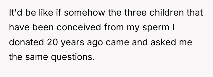 It'd be like if somehow the three children that have...