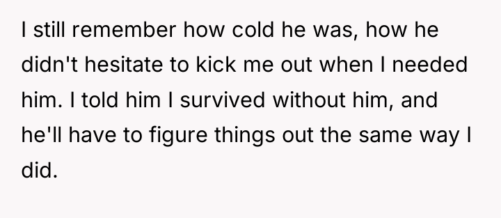 I still remember how cold he was, how he didn't...