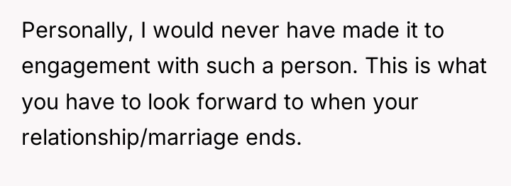 Personally, I would never have made it to engagement with...