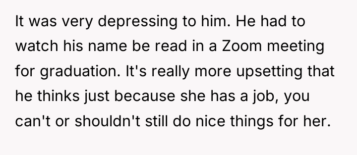 It was very depressing to him. He had to watch...