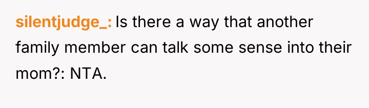 silentjudge_ Is there a way that another family member can...