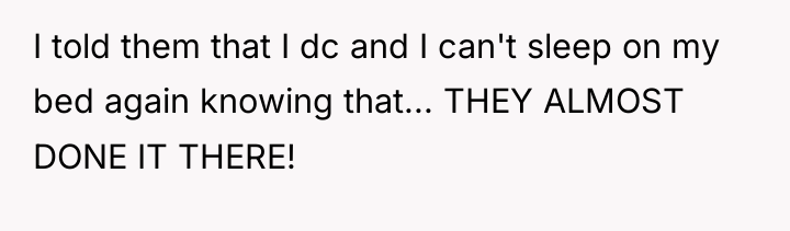 I told them that I dc and I can't sleep...