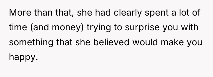 More than that, she had clearly spent a lot of...