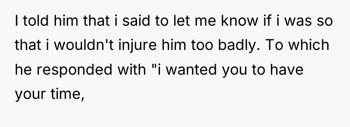 I told him that i said to let me know...
