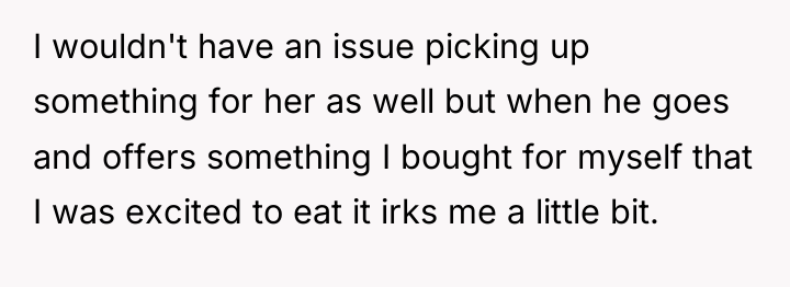 I wouldn't have an issue picking up something for her...