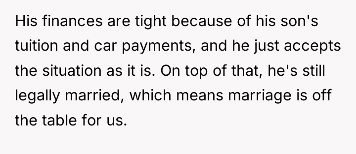 His finances are tight because of his son's tuition and...