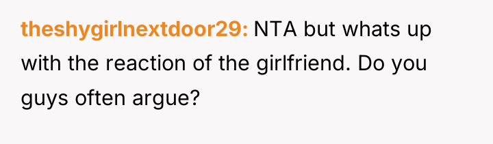 theshygirlnextdoor29 NTA but whats up with the reaction of the...