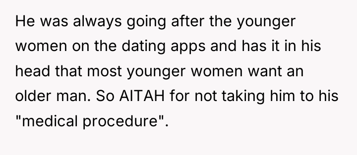 He was always going after the younger women on the...
