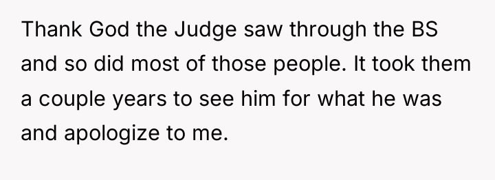 Thank God the Judge saw through the BS and so...