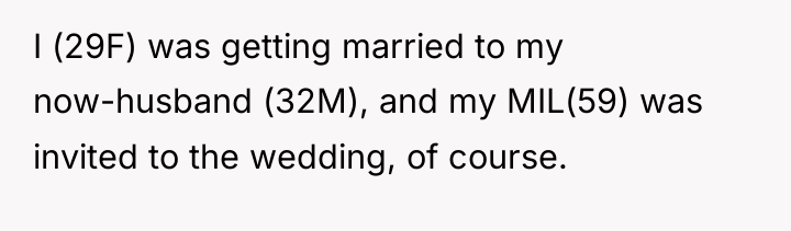 I (29F) was getting married to my now-husband (32M), and...