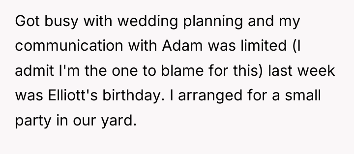 Got busy with wedding planning and my communication with Adam...