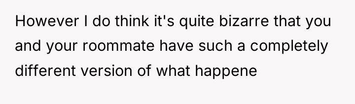 However I do think it's quite bizarre that you and...