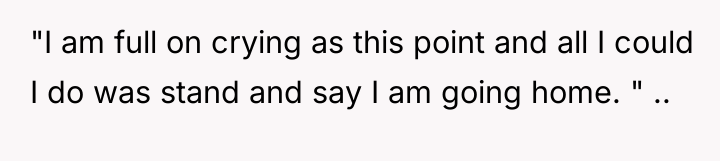 "I am full on crying as this point and all...
