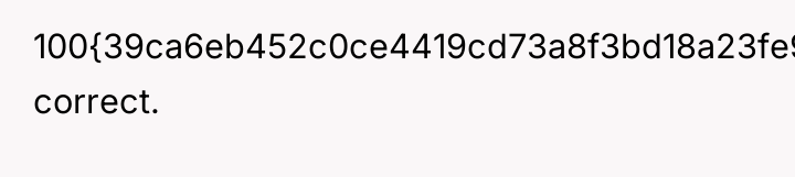 100{39ca6eb452c0ce4419cd73a8f3bd18a23fe95ab4febb092bc2ab1b542eeea82f} correct.