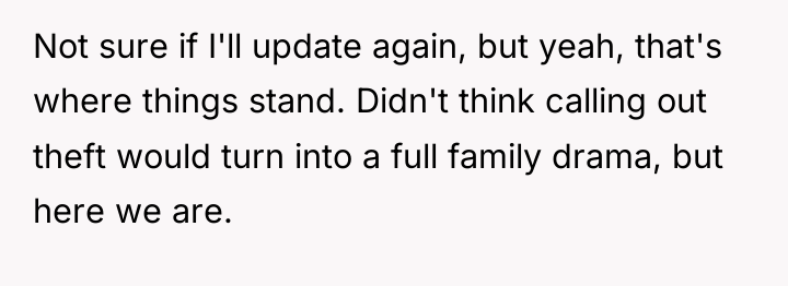 Not sure if I'll update again, but yeah, that's where...