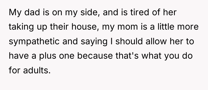 My dad is on my side, and is tired of...