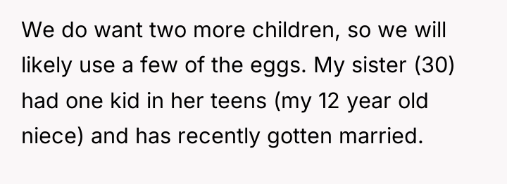 We do want two more children, so we will likely...