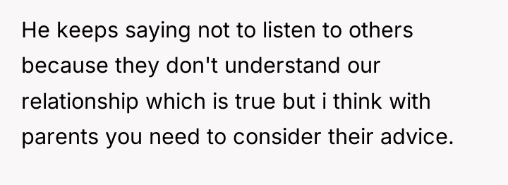He keeps saying not to listen to others because they...