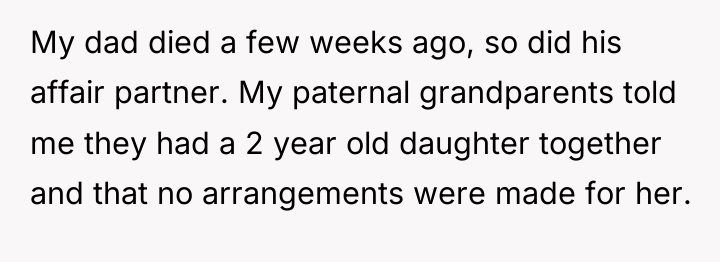 My dad died a few weeks ago, so did his...