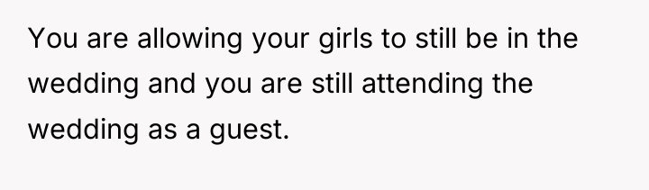 You are allowing your girls to still be in the...