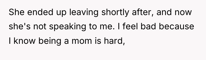 She ended up leaving shortly after, and now she's not...