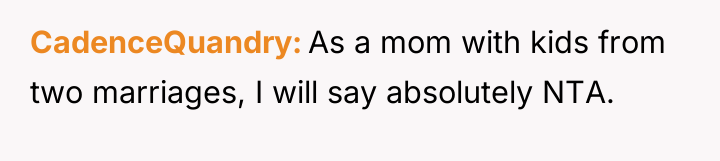 CadenceQuandry As a mom with kids from two marriages, I...