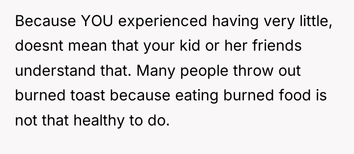 Because YOU experienced having very little, doesnt mean that your...