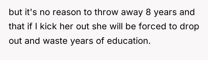 but it's no reason to throw away 8 years and...