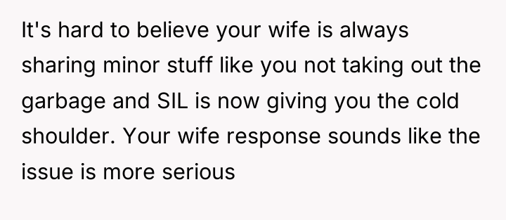It's hard to believe your wife is always sharing minor...