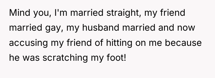 Mind you, I'm married straight, my friend married gay, my...